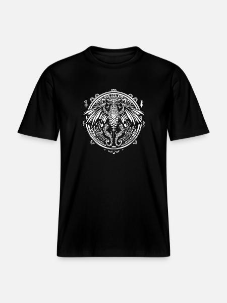 Symbol of a double-headed dragon - RELAXED FIT Unisex Organic T-Shirt - black