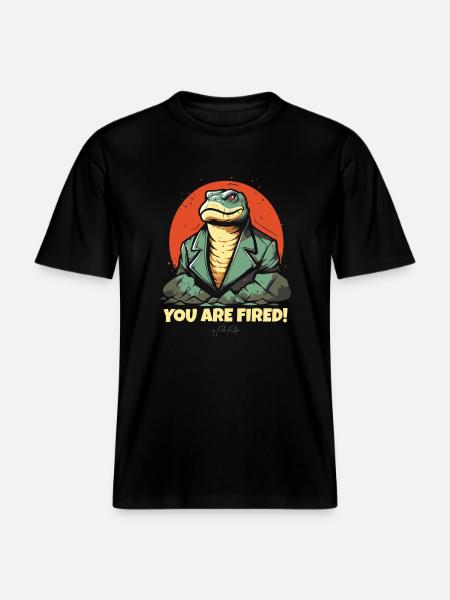 CEO Lizard, you're fired -  RELAXED FIT Unisex Organic T-Shirt - black