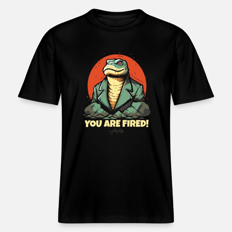 CEO Lizard, you're fired -  RELAXED FIT Unisex Organic T-Shirt - black