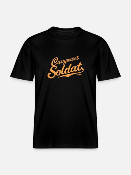 Currywurst Soldier -  RELAXED FIT Unisex Organic T-Shirt - black