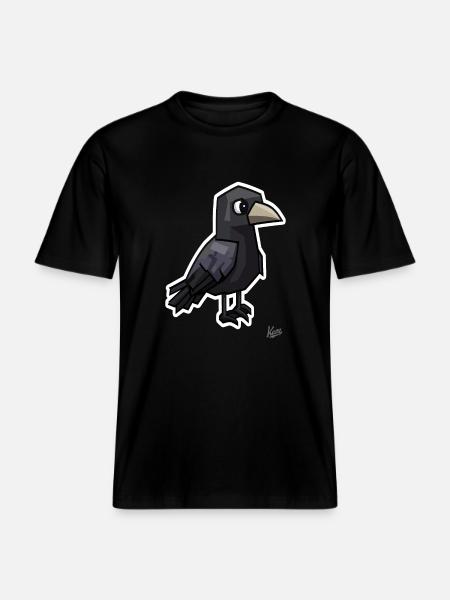 Strange Dark Raven - RELAXED FIT Unisex Organic T-Shirt - black