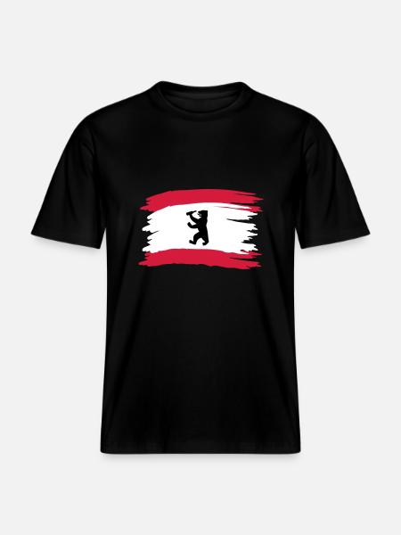 Berlin - Bierlin Flagge -  RELAXED FIT Unisex Organic T-Shirt - Schwarz