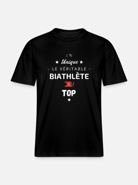 Le véritable biathlète au top -  T-shirt unisexe RELAXED FIT en coton bio - noir