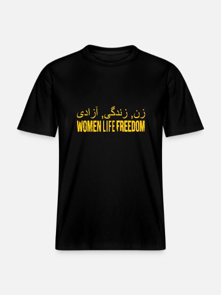 Women life freedom iran - RELAXED FIT Unisex Organic T-Shirt - black