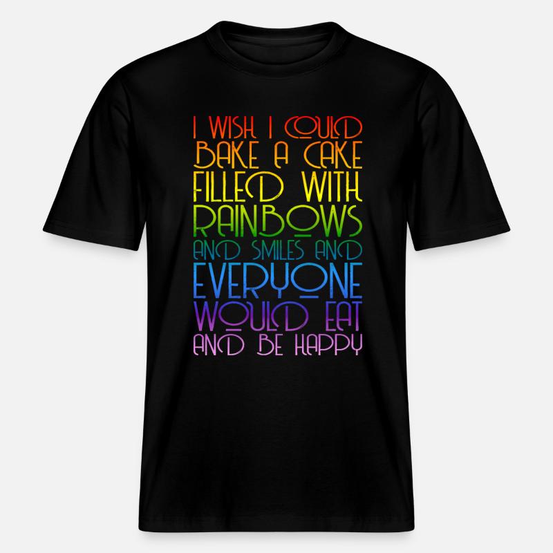 Rainbows Rainbow Graphic - RELAXED FIT Unisex Organic T-Shirt - black