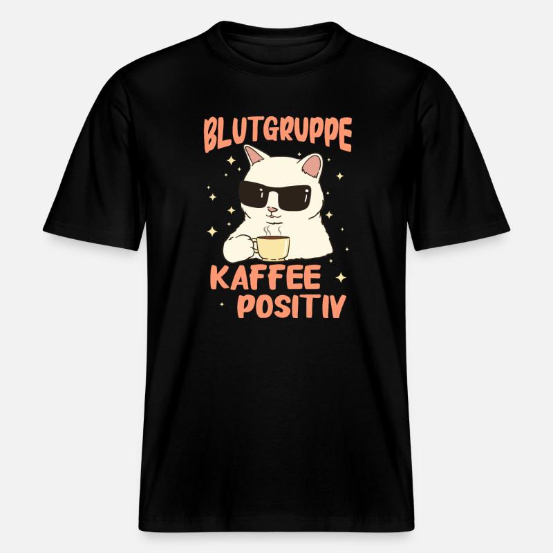 Kaffee Coffee Kaffeetrinker Kaffeeliebhaber - RELAXED FIT Unisex Organic T-Shirt - Schwarz