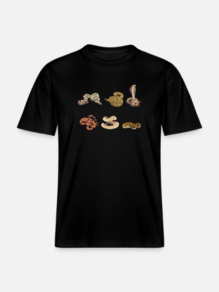 Snake, Snake, Animal -  RELAXED FIT Unisex Organic T-Shirt - black