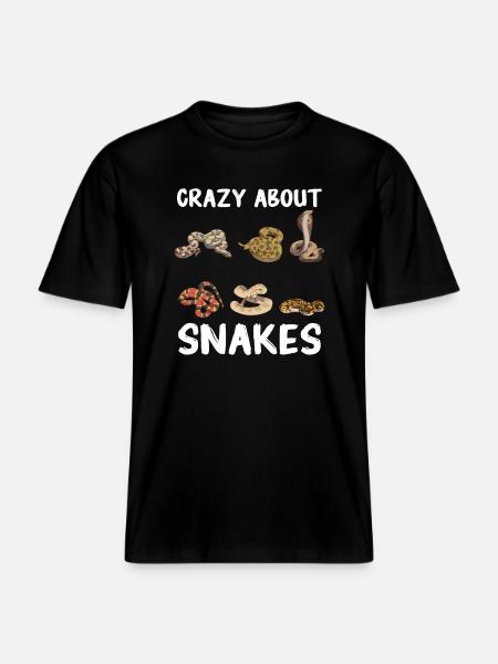 Snake, Snake, Animal - RELAXED FIT Unisex Organic T-Shirt - black
