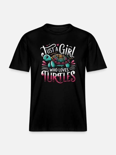 Turtle Sea Turtle Turtle Animal - RELAXED FIT Unisex Organic T-Shirt - black