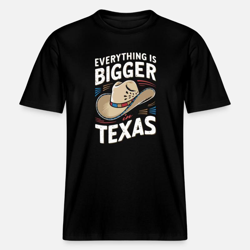 Texas State Texans Texas -  T-shirt unisexe RELAXED FIT en coton bio - noir