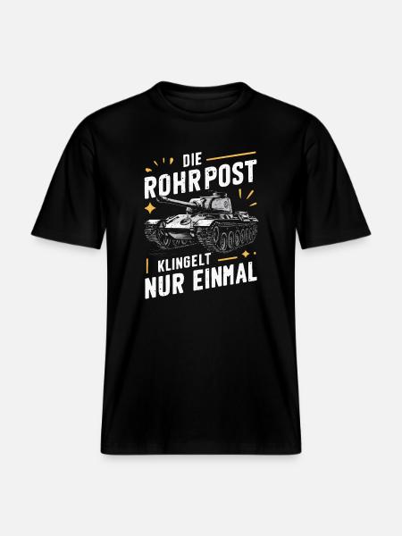 Panzer Kampfpanzer Panzerkampfwagen Panzerfahrer -  RELAXED FIT Unisex Organic T-Shirt - Schwarz