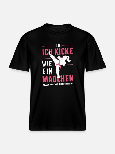 Karate Martial Arts Fighter Karate -  RELAXED FIT Unisex Organic T-Shirt - black