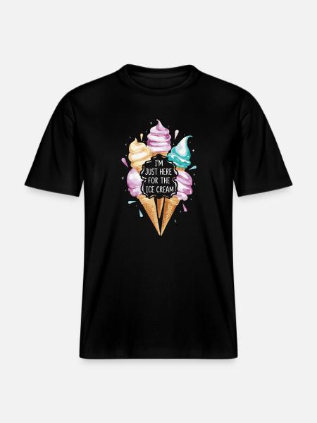 Eiscreme Süßigkeiten Eismilch -  RELAXED FIT Unisex Organic T-Shirt - black
