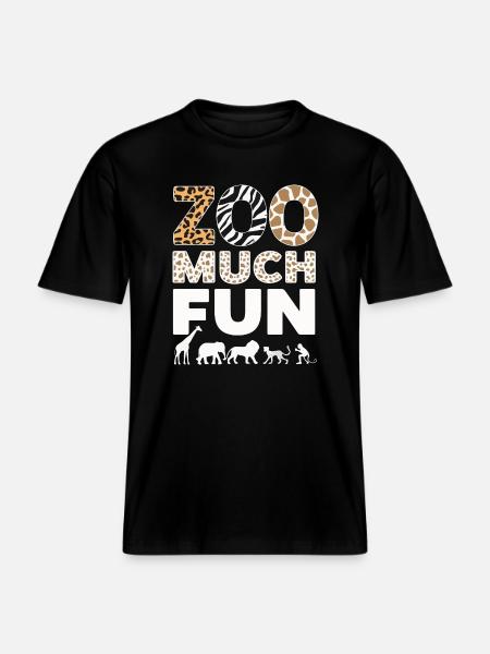 Zoo Animals Zookeeper -  RELAXED FIT Unisex Organic T-Shirt - black