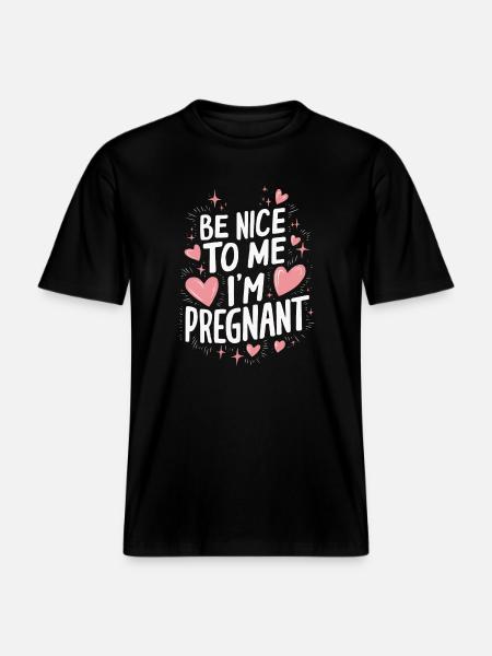 Grossesse Grossesse Accouchement -  T-shirt unisexe RELAXED FIT en coton bio - noir