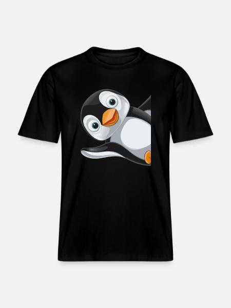 Penguin Penguins Animal - RELAXED FIT Unisex Organic T-Shirt - black