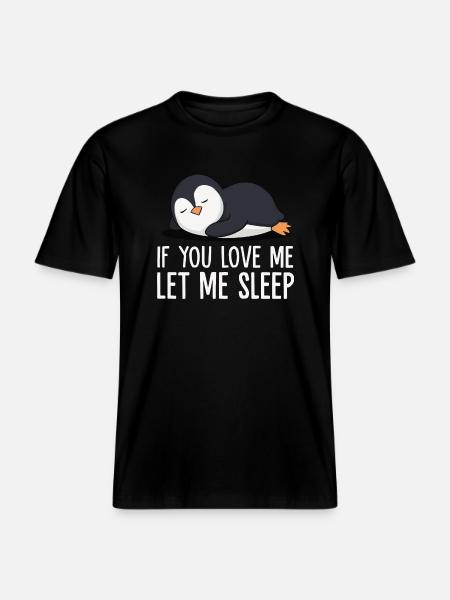 Pinguin Pinguine Tier - RELAXED FIT Unisex Organic T-Shirt - Schwarz