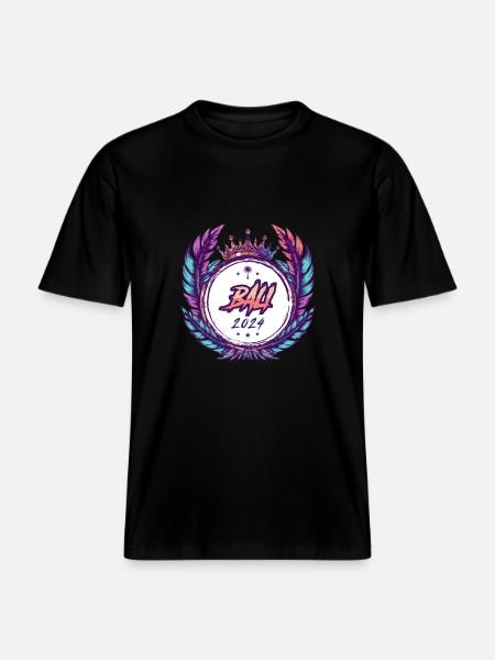 Bali 2024 Coat of Arms - RELAXED FIT Unisex Organic T-Shirt - black
