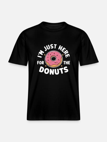 Donut Donuts Candy Bagel - RELAXED FIT Unisex Organic T-Shirt - black