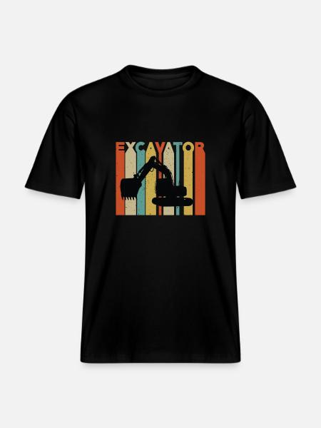 Great excavator design - RELAXED FIT Unisex Organic T-Shirt - black