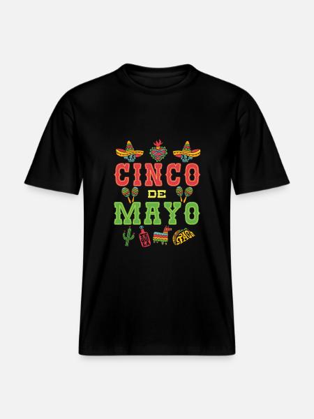 Cinco De Mayo - RELAXED FIT Unisex Organic T-Shirt - black