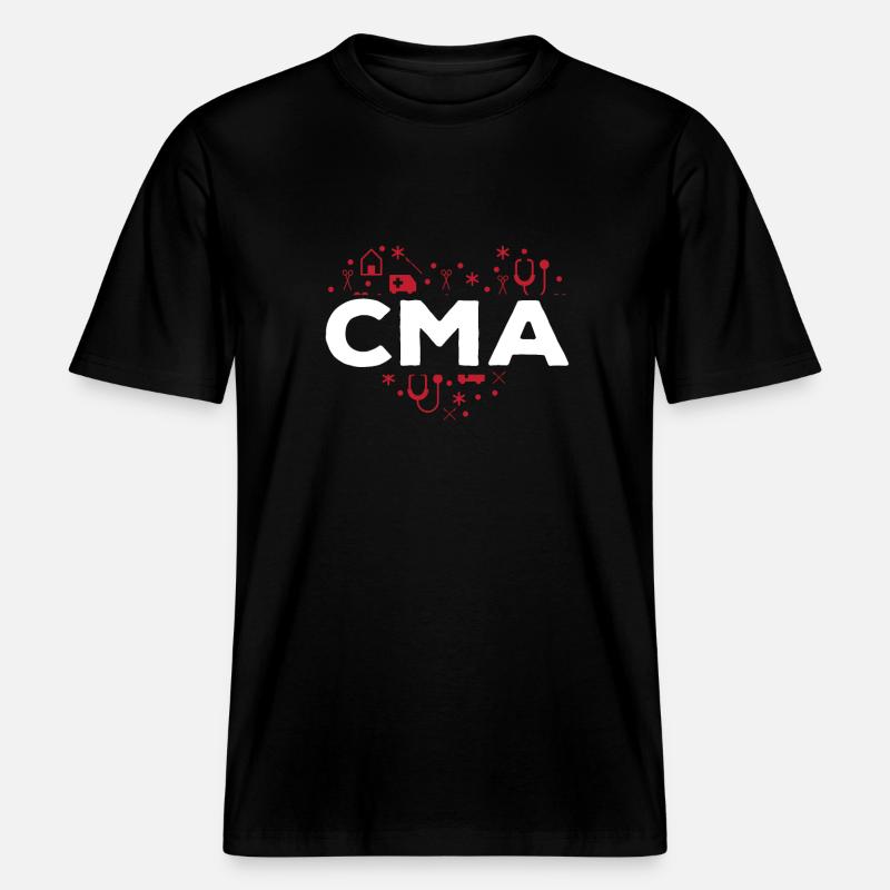 Conception d’assistant médical CMA -  T-shirt unisexe RELAXED FIT en coton bio - noir