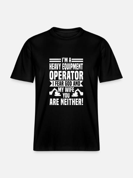 Heavy machine operators - RELAXED FIT Unisex Organic T-Shirt - black