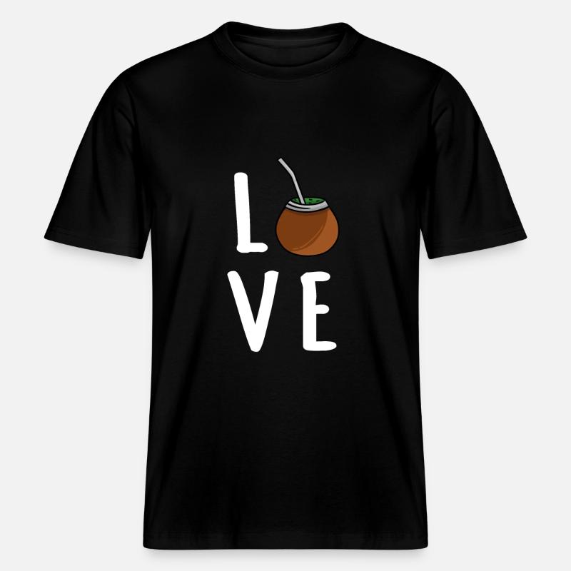 Yerba Mate Tee - RELAXED FIT Unisex Organic T-Shirt - Schwarz