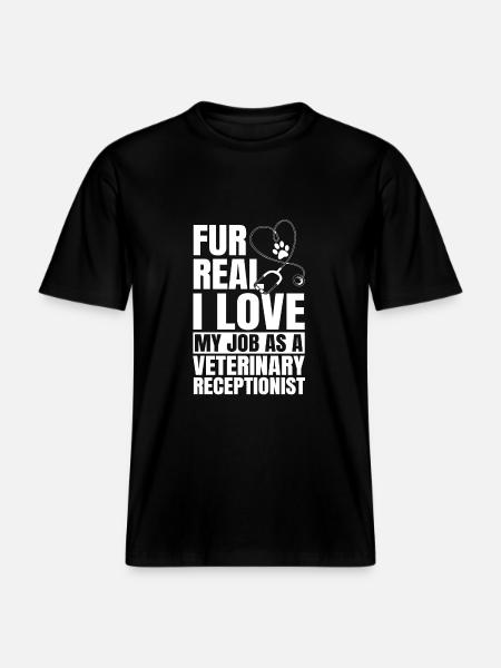 Veterinarian Receptionist - RELAXED FIT Unisex Organic T-Shirt - black