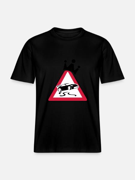 Drift King - RELAXED FIT Unisex Organic T-Shirt - black