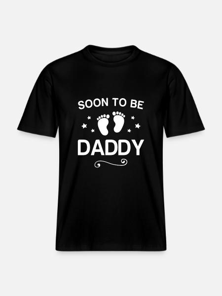 Soon To Be Daddy - RELAXED FIT Unisex Organic T-Shirt - black