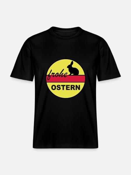 Frohe Ostern 3c -  RELAXED FIT Unisex Organic T-Shirt - Schwarz