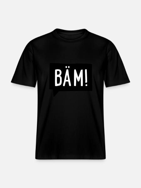 bäm - RELAXED FIT Unisex Organic T-Shirt - Schwarz