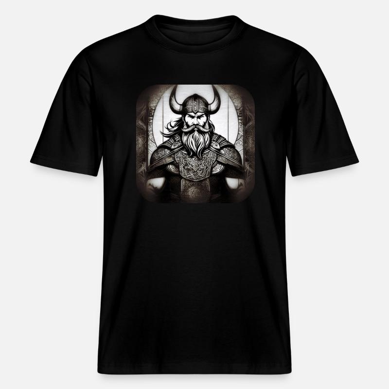 Stolzer Wikinger Krieger Germane -  RELAXED FIT Unisex Organic T-Shirt - Schwarz