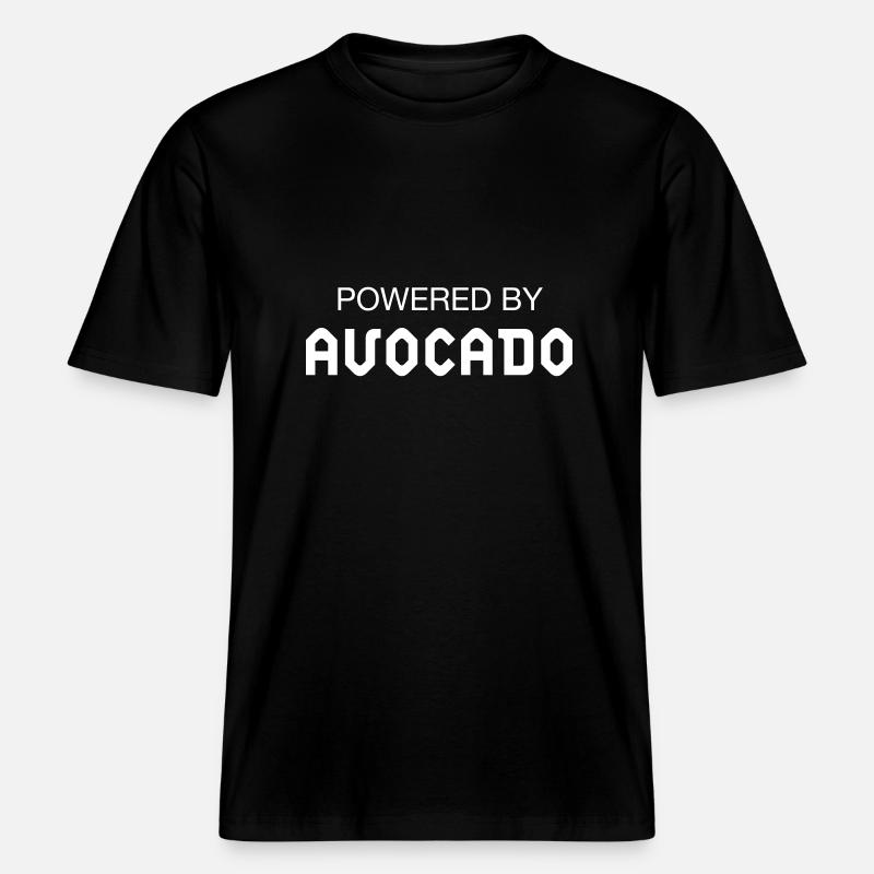 Powered By Avocado -  T-shirt unisexe RELAXED FIT en coton bio - noir