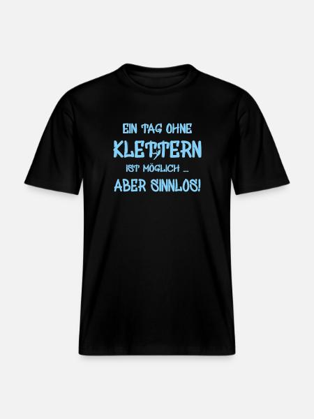 Geschenk Kletterer Boulderer klettern bouldern -  RELAXED FIT Unisex Organic T-Shirt - Schwarz