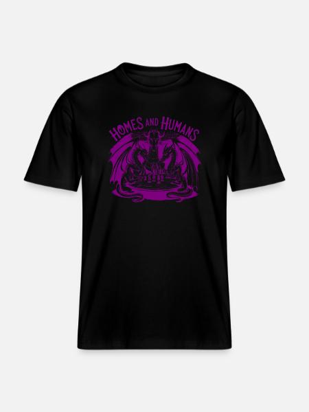 HOMES AND HUMANS - RELAXED FIT Unisex Organic T-Shirt - black