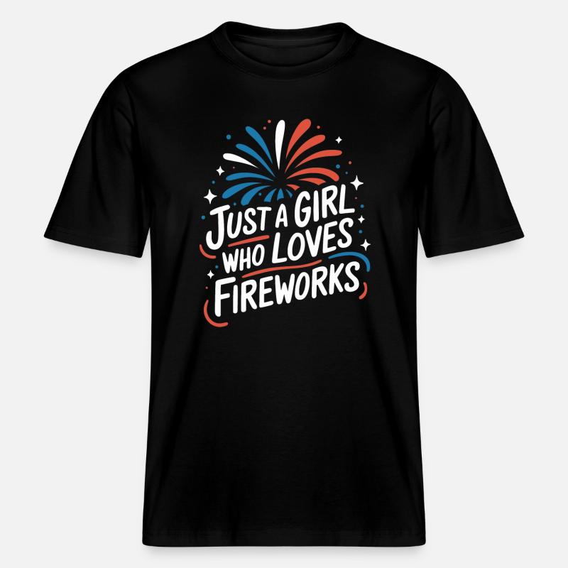 Pyrotechnie Feux d’artifice Pyrotechnie - T-shirt unisexe RELAXED FIT en coton bio - noir
