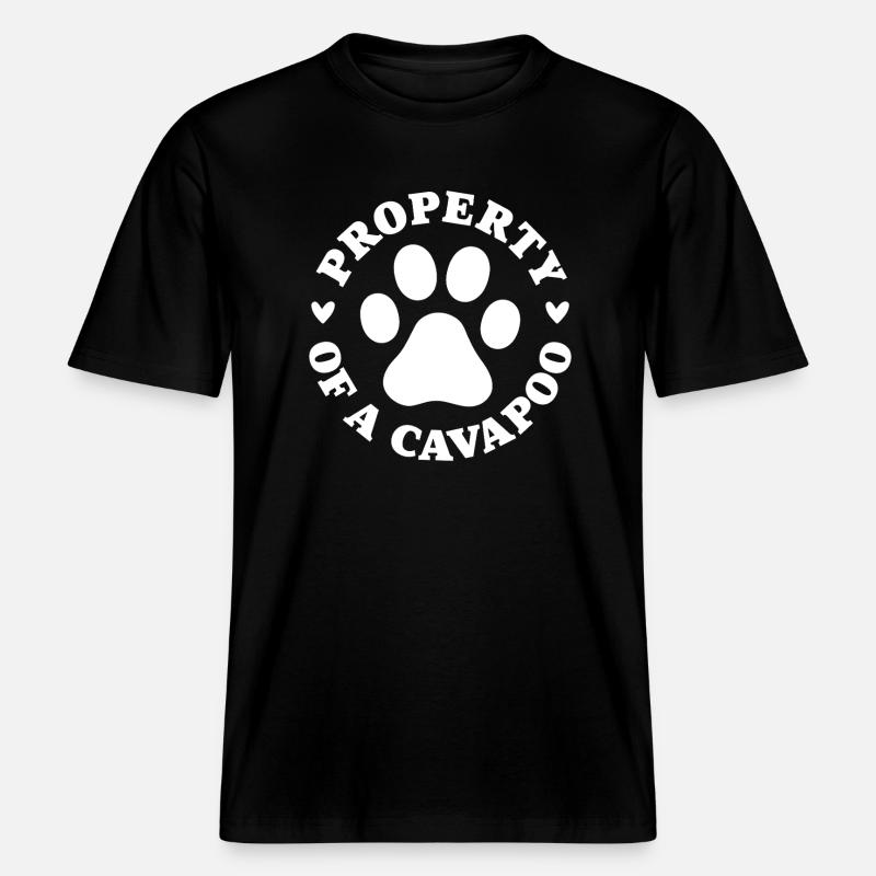 Eigentum eines Cavapoo -  RELAXED FIT Unisex Organic T-Shirt - Schwarz