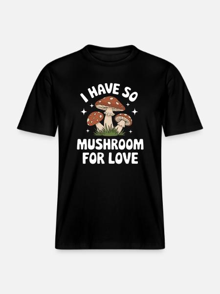 Champignons Champignons Champignon Champignon -  T-shirt unisexe RELAXED FIT en coton bio - noir