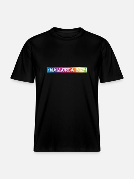 Mallorca 2024 Bunt -  RELAXED FIT Unisex Organic T-Shirt - Schwarz