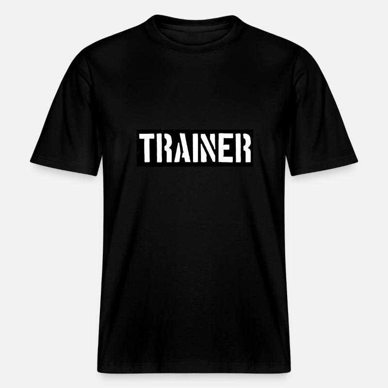 Trainer Logo Design -  RELAXED FIT Unisex Organic T-Shirt - Schwarz