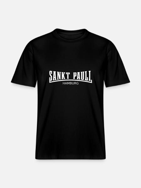 Sankt Pauli Hambourg -  T-shirt unisexe RELAXED FIT en coton bio - noir
