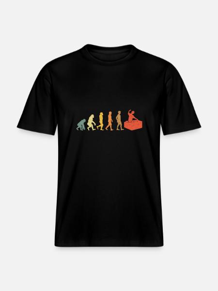 DJ Evolution vintage retro -  Ekologiczna koszulka Unisex RELAXED FIT - czarny
