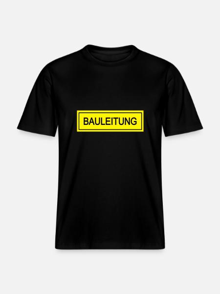 bauleitung - RELAXED FIT Unisex Organic T-Shirt - Schwarz