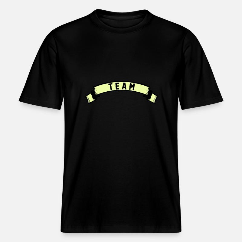 équipe -  T-shirt unisexe RELAXED FIT en coton bio - noir