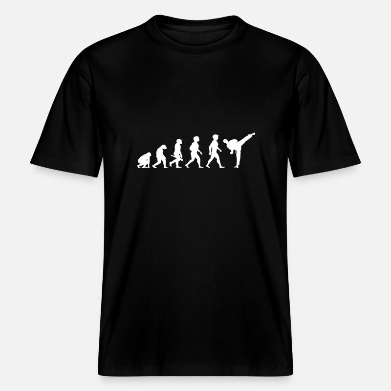Evolution Karaté Arts Martiaux -  T-shirt unisexe RELAXED FIT en coton bio - noir