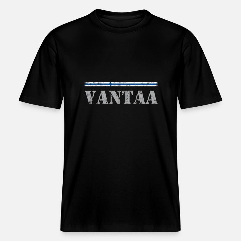 Vantaa -  T-shirt unisexe RELAXED FIT en coton bio - noir