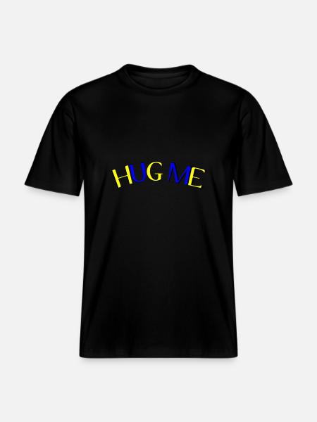 hug me -  RELAXED FIT Unisex Organic T-Shirt - black