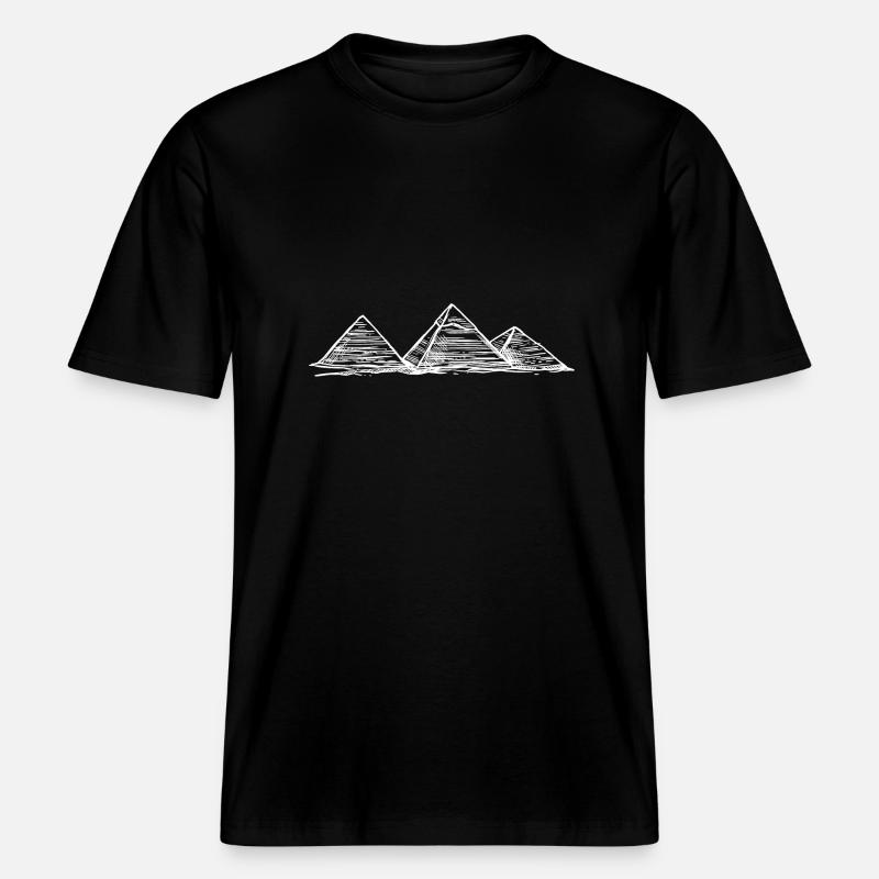 Egypte Pyramides de Gizeh - T-shirt unisexe RELAXED FIT en coton bio - noir